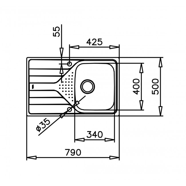 Teka UNIVERSE 45 T-XP 1C 1E Top-mounted sink Rectangular Stainless steel