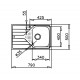 Teka UNIVERSE 45 T-XP 1C 1E Top-mounted sink Rectangular Stainless steel