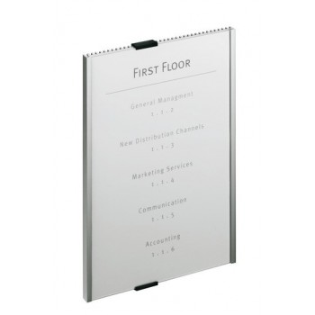 Durable Info Sign Acrylic, Aluminium Silver