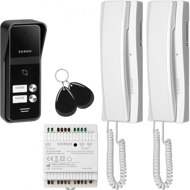 Intercom ORNO OR-DOM-BA-936ZD/W 2-wire/2-family Intercom ORNO OR-DOM-BA-936ZD/W 2-wire/2-family