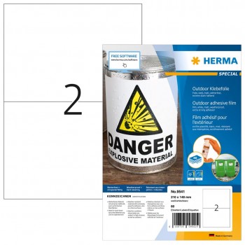 HERMA 9541 self-adhesive label Rectangle White 80 pc(s)