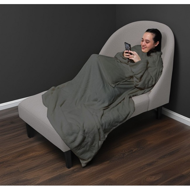 Mad Monkey 2000051 electric blanket Electric heated wrap Grey Fleece