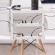 Maclean under-desk cable organizer, max. load 5kg, 2 levels, white, MC-104 W Maclean under-desk cable organizer, max. load 5kg, 2 levels, white, MC-104 W