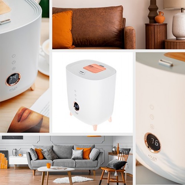 Adler AD 7972 humidifier Ultrasonic 4 L White 23 W Adler AD 7972 humidifier Ultrasonic 4 L White 23 W