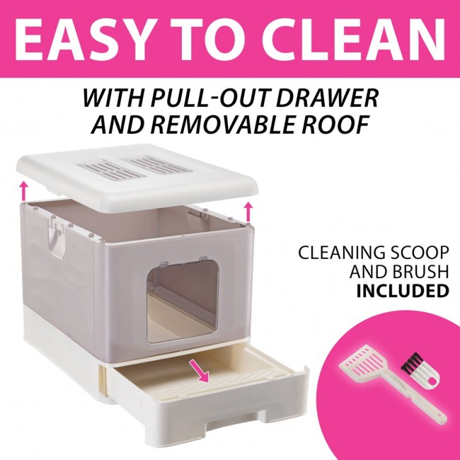 FERPLAST Sahara Green - cat litter box - 52 x 39 x 40cm