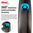 Flexi Automatic leash Black Design M 5 m, Blue