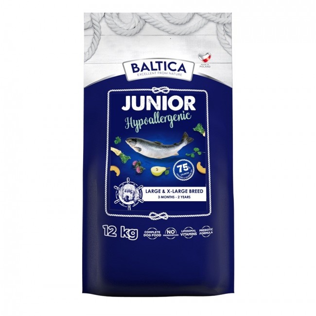 BALTICA Excellent Hypoallergenic Junior L/XL Salmon - dry dog food - 12kg