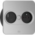 Bachmann 946.015 socket-outlet Type E + USB A + USB C Stainless steel