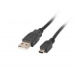 LANBERG USB CABLE 2.0 MINI AM-BM5P 1.8M, BLACK CA-USBK-10CC-0018-BK LANBERG USB CABLE 2.0 MINI AM-BM5P 1.8M, BLACK CA-USBK-10CC-0018-BK