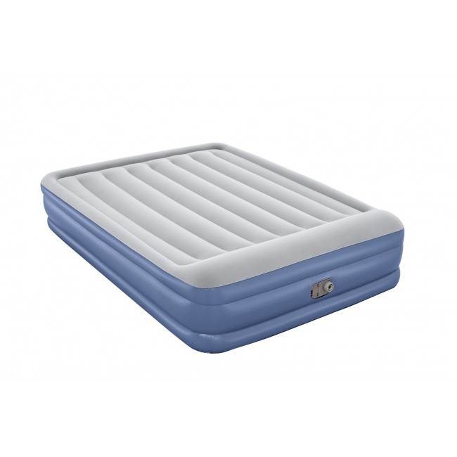 Bestway Tritech Air Mattress Queen with Built-in AC Pump and Antimicrobial Coating 2.03 m x 1.52 m x 46 cm