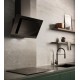 Vertical Eco Duo Glass Wall-mounted chimney hood Black