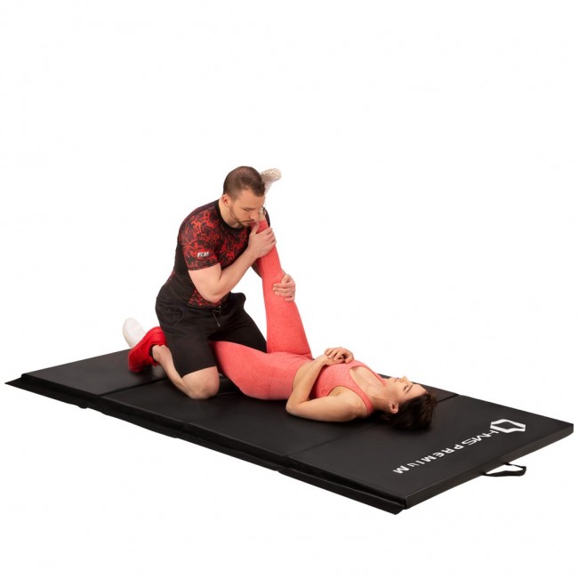 Folding gymnastics mattress black HMS Premium MGS01 Folding gymnastics mattress black HMS Premium MGS01