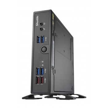 Shuttle XPC slim Barebone DS50U, Intel Celeron 7305, 2x LAN (1x 2.5Gbit ,1x 1Gbit), 1xCOM,1xHDMI,1xDP, 1x VGA, fanless, 24/7 permanent operation