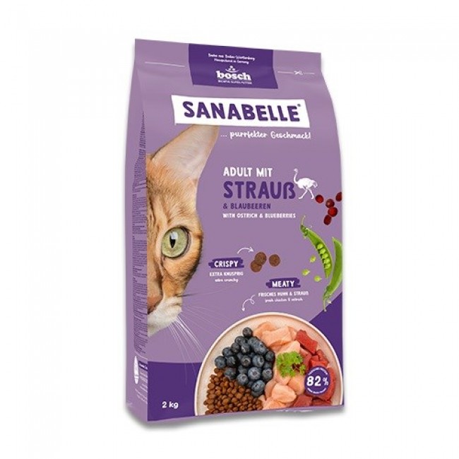 BOSCH Sanabelle Adult Ostrich & Blueberries - dry cat food - 2kg