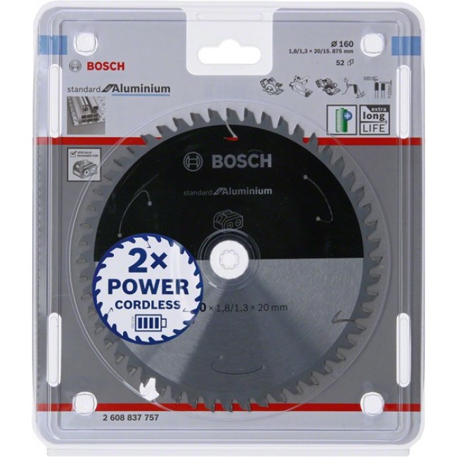 BOSCH SAW STANDARD. ALU ACCU 160x20x52z