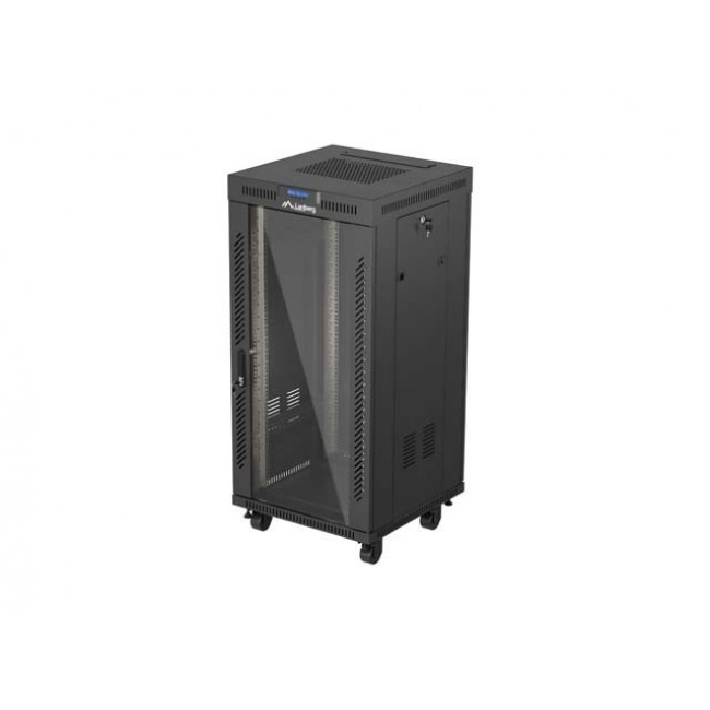 Lanberg FF01-6624-12BL rack cabinet 24U Freestanding rack Black