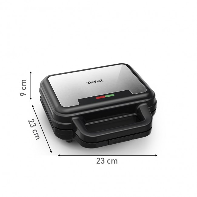 Tefal SW383D10 sandwich maker 700 W Black, Stainless steel