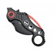 SCK Steel Claw Knives Karambit K29 knife, black and red