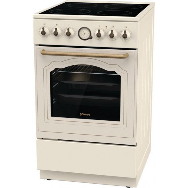 Gorenje GECS5B70CLI Freestanding cooker Electric Ceramic hob Beige