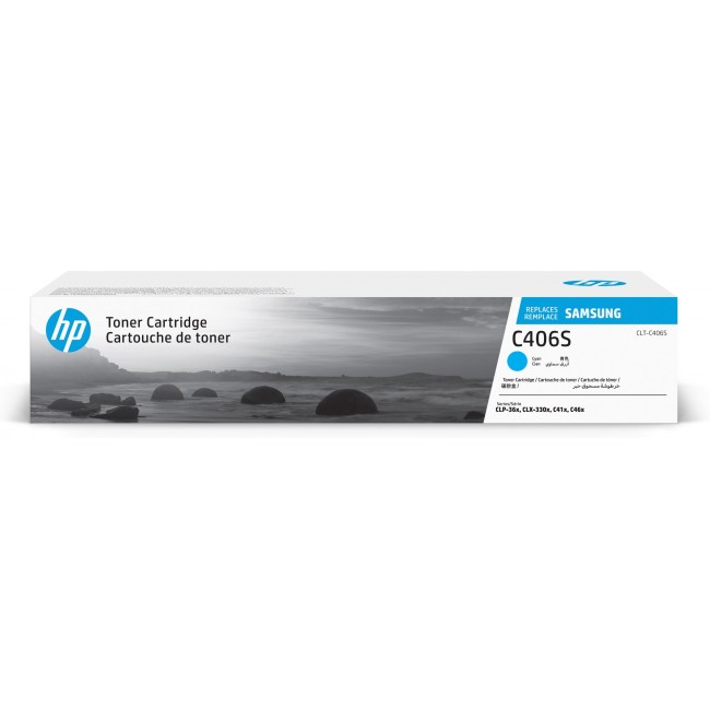 Samsung CLT-C406S Cyan Original Toner Cartridge Samsung CLT-C406S Cyan Original Toner Cartridge