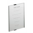Durable Info Sign Acrylic, Aluminium Silver