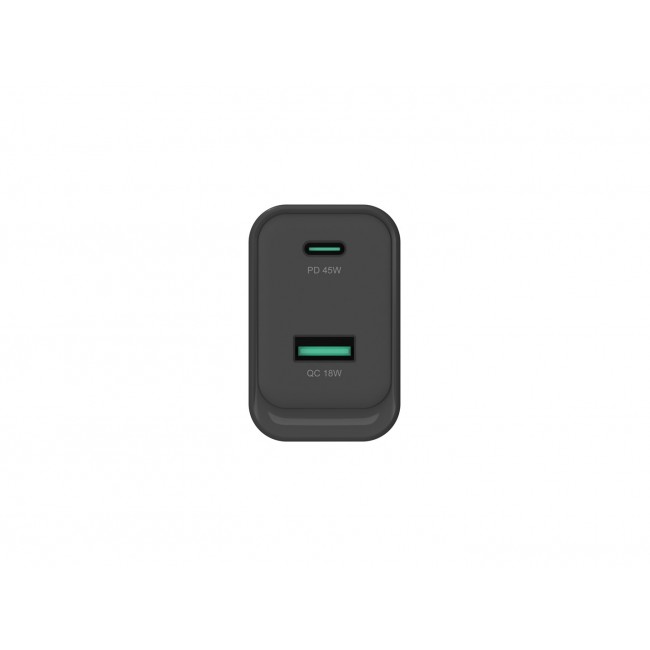 Conceptronic ALTHEA20B45 2-Port 45W GaN USB PD Charger, USB-C x 1, USB-A x 1, QC 3.0, PPS, PD 3.0