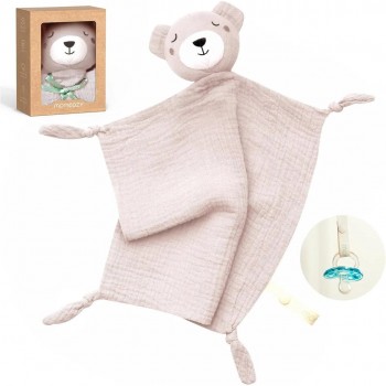 Momcozy cotton teddy bear for babies, pink