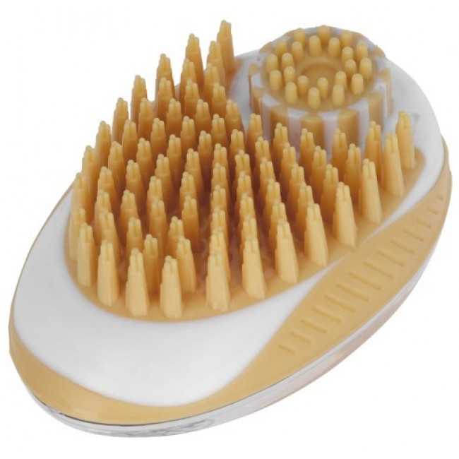 KERBL MagicBrush Bath Brush for Dogs and Cats with 100 ml Container - 11.5x7.5 cm