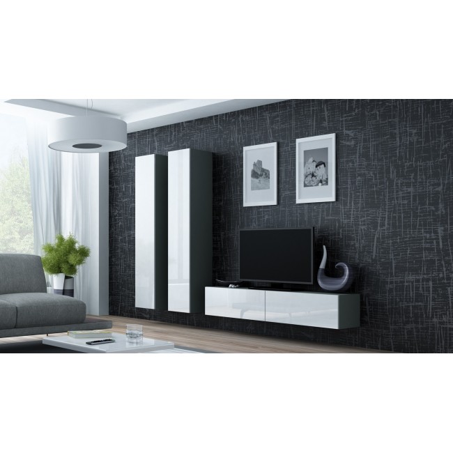 Cama TV stand VIGO 140 30/140/40 grey/white gloss