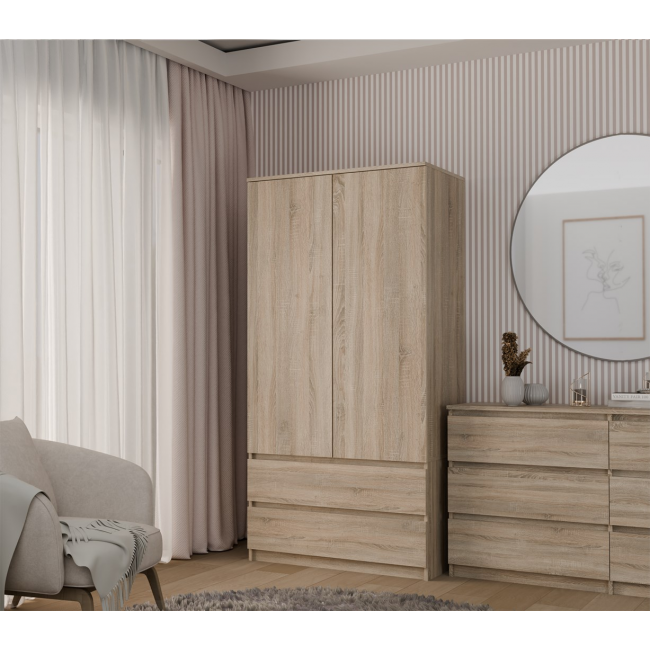 Topeshop SZAFA MALWA SON bedroom wardrobe/closet 5 shelves 2 door(s) Oak Topeshop SZAFA MALWA SON bedroom wardrobe/closet 5 shelves 2 door(s) Oak
