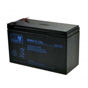 MPL MW POWER MWH 9-12L UPS battery Lead-acid accumulator VRLA AGM Maintenance-free 12 V 9 Ah Black