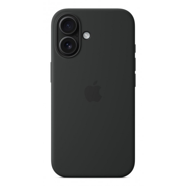 Apple iPhone 16 Silicone Case with MagSafe - Black Apple iPhone 16 Silicone Case with MagSafe - Black