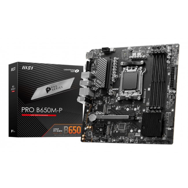 MSI PRO B650M-P motherboard AMD B650 Socket AM5 micro ATX MSI PRO B650M-P motherboard AMD B650 Socket AM5 micro ATX