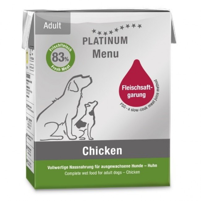 PLATINUM Menu Adult Chicken - wet dog food - 375g PLATINUM Menu Adult Chicken - wet dog food - 375g