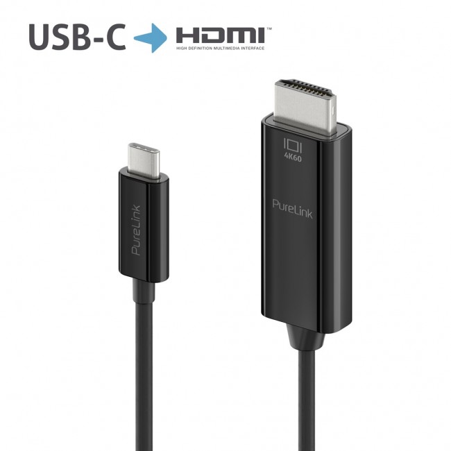 PureLink IS2201-010 video cable adapter 1 m USB Type-C HDMI Black