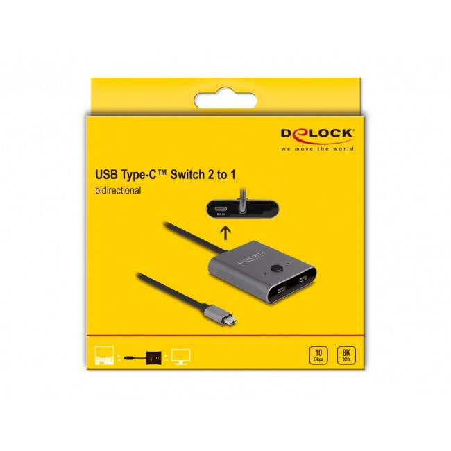 DeLOCK 11500 interface hub USB 3.2 Gen 2 (3.1 Gen 2) Type-C 10000 Mbit/s Grey