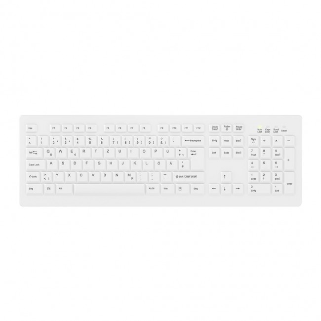 Contour Design Active Key Contour ClassicClean Medical Keyboard Removable Cover Full-Size Wireless White DE C8100