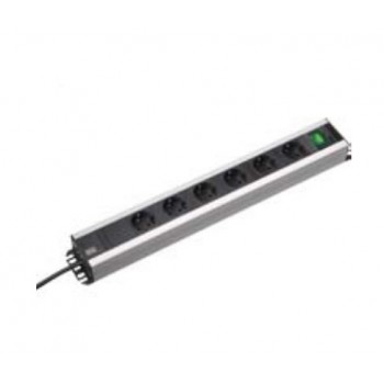 Bachmann 300.008 power extension 2 m 6 AC outlet(s) Black, Grey