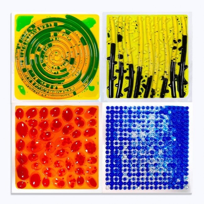 Tullo Sensory path textured sensory tiles with liquid, 4 pcs. Tullo Sensory path textured sensory tiles with liquid, 4 pcs.