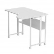 Maclean Folding Desk/Table, White, Mobile, 100x73 cm, max. 50 kg, Corner, L-Shaped, MC-126 L/W