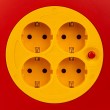 Entac Socket Cable Reel 4 Sockets 10m