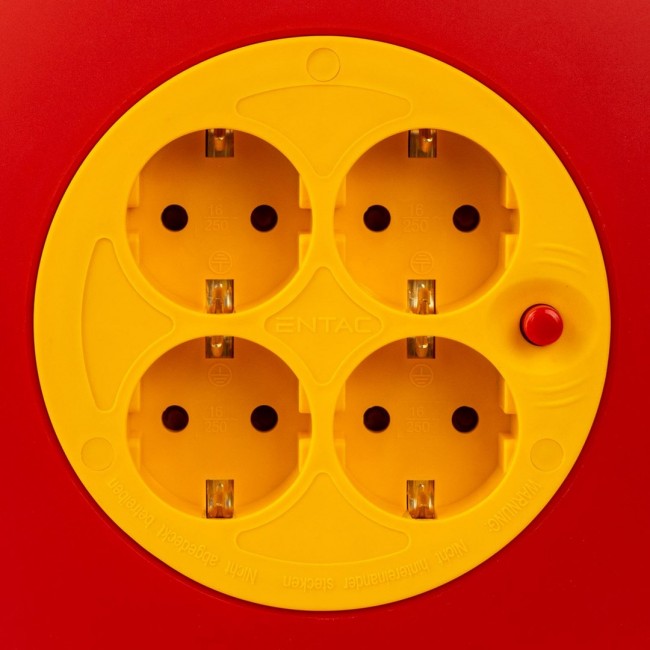 Entac Socket Cable Reel 4 Sockets 10m