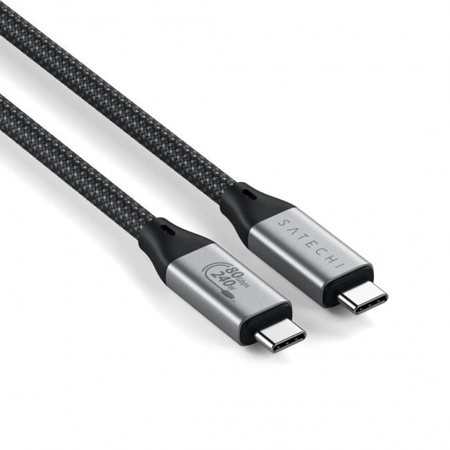 Satechi USB4 V2 Pro Cable USB cable USB4 Gen 4x2 1.2 m USB C 120 Gbit/s 240 W Silver, Black