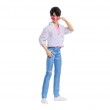 Mattel KPop Demon Hunters Saja Boys Jinu Fashion Doll in Soda Pop Look with Themed Movie Accessories