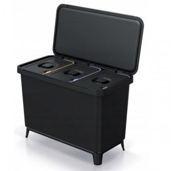 KEDEN WASTE BIN SYSTEMA 3x10L - BLACK RECYCLED