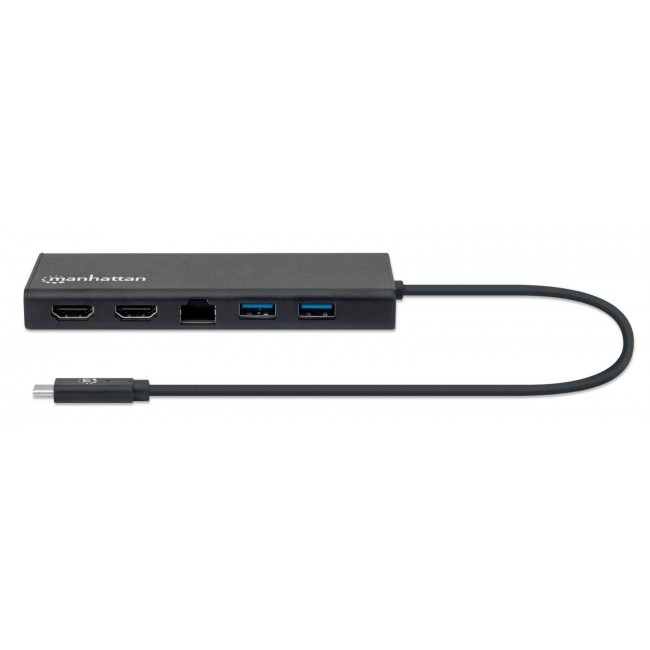 Manhattan 152747 USB Type-C Docking Station Black Manhattan 152747 USB Type-C Docking Station Black