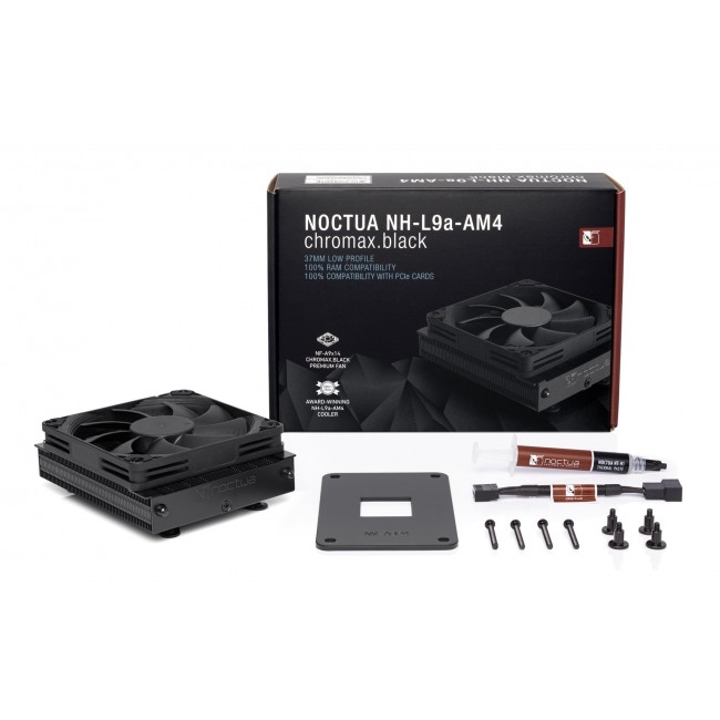 Noctua NH-L9a-AM4 chromax.black Processor Cooler 9.2 cm Noctua NH-L9a-AM4 chromax.black Processor Cooler 9.2 cm