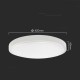 Plafond V-TAC VT-8630S surface-mounted 36W LED IP44 42cm 4000K 3820lm (SKU 76651) White