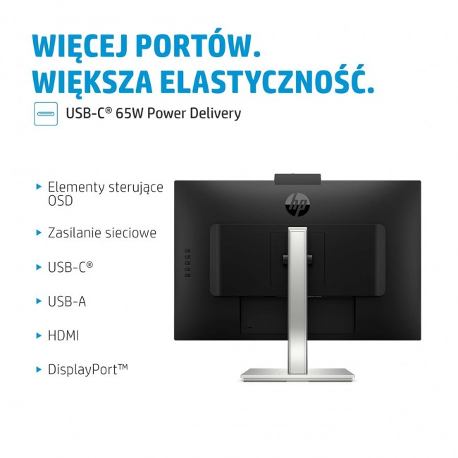 HP E-Series E27m G4 QHD USB-C Conferencing Monitor HP E-Series E27m G4 QHD USB-C Conferencing Monitor