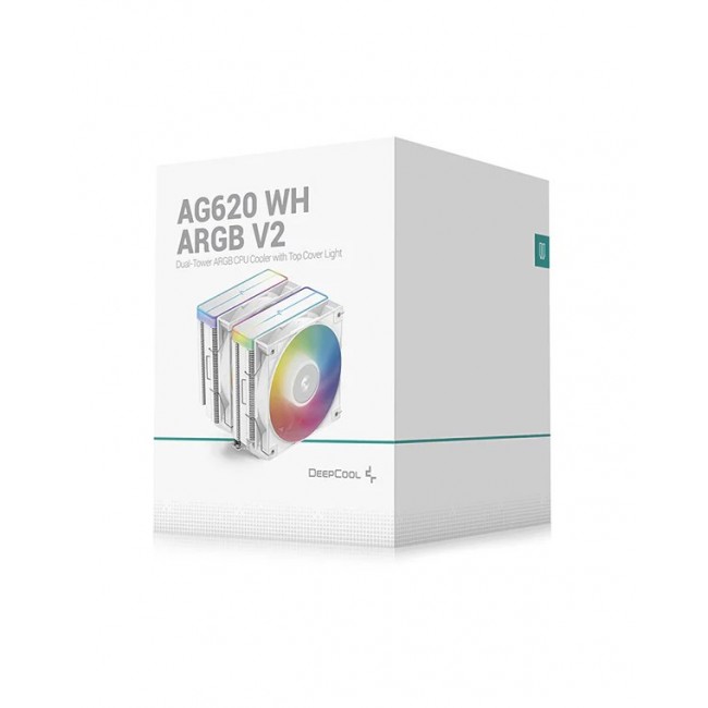 DeepCool AG620 WH ARGB V2 Chipset, Motherboard Air cooler 12 cm White 1 pc(s) DeepCool AG620 WH ARGB V2 Chipset, Motherboard Air cooler 12 cm White 1 pc(s)